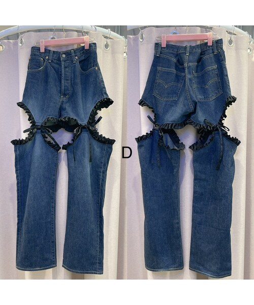 lilLilly(リルリリー)の「【数量限定】カットアウトリメイクデニム(その他・レディース・B/ IND×BLK/C/ IND×BLK/D/ IND×BLK/E/ IND×BLK)」の9枚目の写真