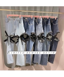 lilLilly | 【数量限定】カットアウトリメイクデニム