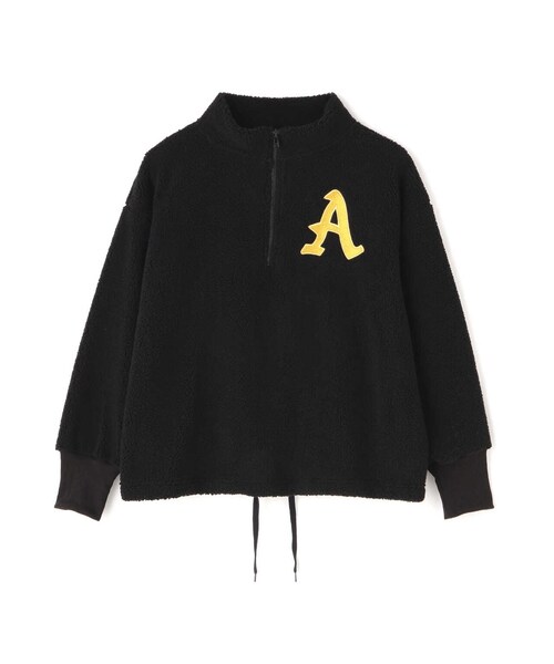 AVIREX（アヴィレックス）の「ハーフジップ エンブロイダリー トップス / L-L/S HALF ZIP EMBROIDERY TOPS（トップス・ブラック/オフホワイト/キャメル・F）」の13枚目の写真