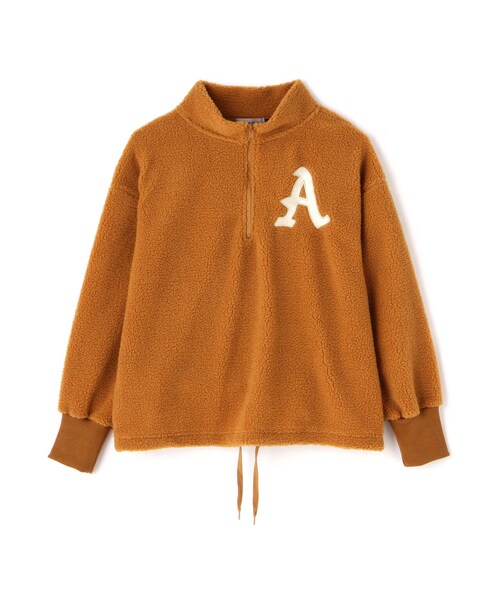 AVIREX（アヴィレックス）の「ハーフジップ エンブロイダリー トップス / L-L/S HALF ZIP EMBROIDERY TOPS（トップス・ブラック/オフホワイト/キャメル・F）」の3枚目の写真