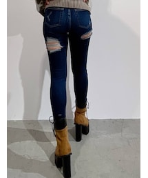 GYDA（ジェイダ）の「M/W BOTH RIPPED スキニーデニムPT（デニムパンツ