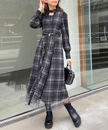 OLIVE des OLIVE | チュールプリントワンピース(ワンピース)