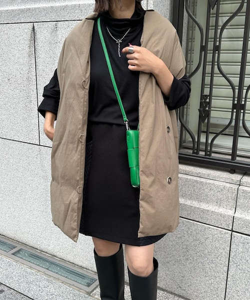 DouDou（ドゥドゥ）の「ストールライクハーフダウンベスト（ベスト