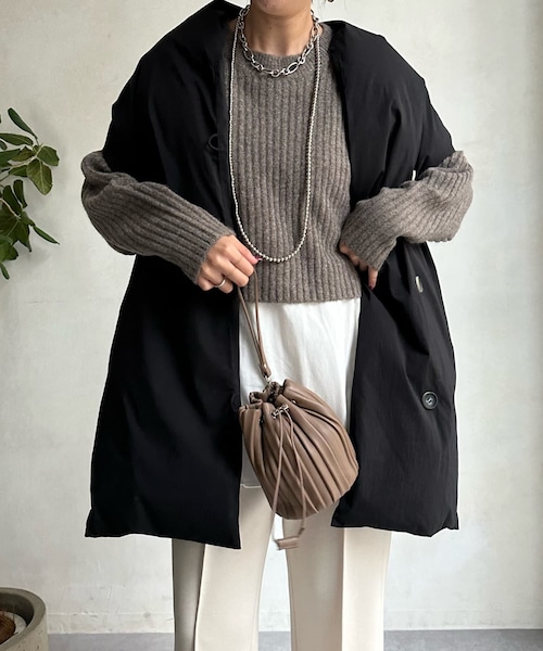 DouDou（ドゥドゥ）の「ストールライクハーフダウンベスト（ベスト