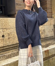 Chez toi | MIX糸ラグラン切替袖ボリュームプルオーバー(ニット/セーター)