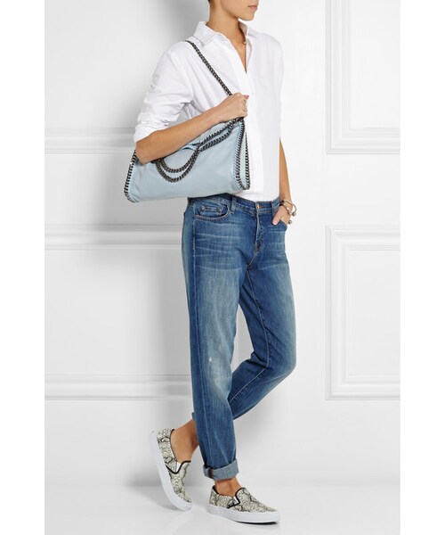 STELLA McCARTNEY（ステラマッカートニー）の「Stella McCartney The Falabella faux brushed-leather shoulder bag（ハンドバッグ・レディース・Blue）」の2枚目の写真