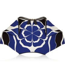 Alexander McQueen | Alexander McQueen The De Manta printed silk-satin clutch(クラッチバッグ)