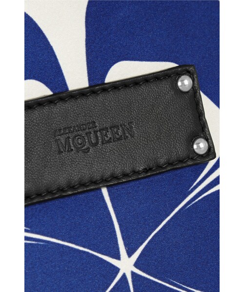 Alexander McQueen（アレキサンダーマックイーン）の「Alexander McQueen The De Manta printed silk-satin clutch（クラッチバッグ・レディース・Blue）」の6枚目の写真