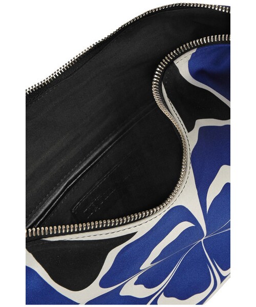 Alexander McQueen（アレキサンダーマックイーン）の「Alexander McQueen The De Manta printed silk-satin clutch（クラッチバッグ・レディース・Blue）」の5枚目の写真