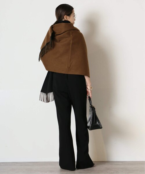 MUSE de Deuxieme classe（ミューズデドゥーズィエムクラス）の「*CASHMERE ストール（財布/小物・ブラック/(001)/フリー/残り1点）」の4枚目の写真