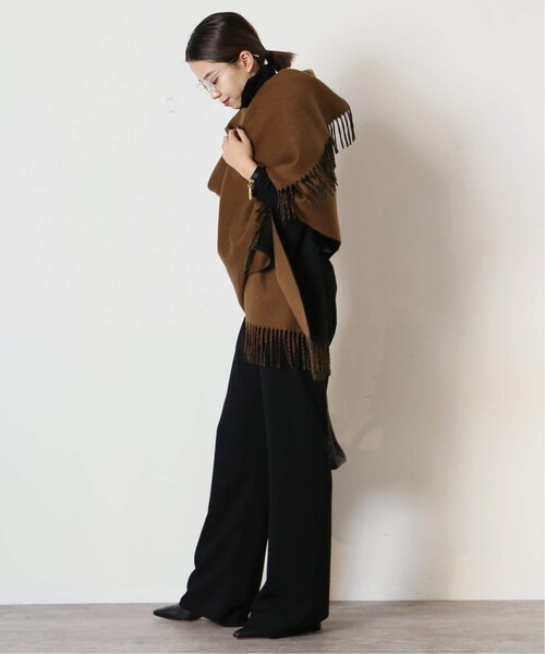MUSE de Deuxieme classe（ミューズデドゥーズィエムクラス）の「*CASHMERE ストール（財布/小物・ブラック/(001)/フリー/残り1点）」の3枚目の写真