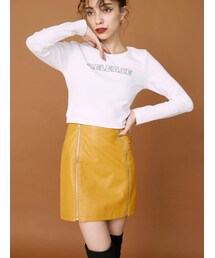 EVRIS（エヴリス）の「フェイクレザーミニスカート（スカート）」