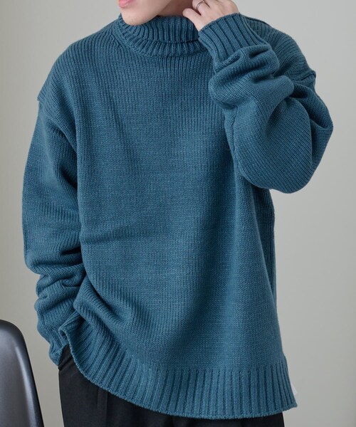 COLONY 2139（コロニートゥーワンスリーナイン）の「ロービングニットタートル（ニット/セーター・メンズ・グリーン/パープル/ブラック・M）」の3枚目の写真