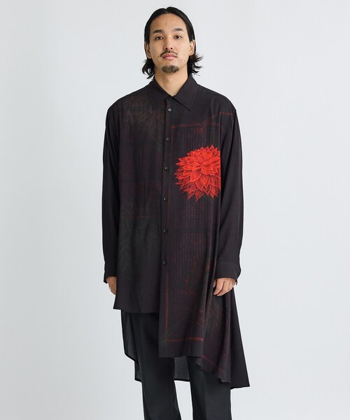 Ground Y(グラウンドワイ)の「Asymmetry Drape shirt(シャツ/ブラウス・メンズ・BLK・3)」の1枚目の写真