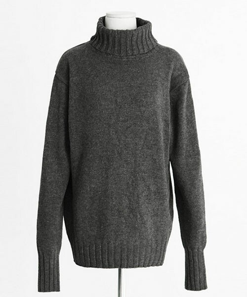 DHOLIC（ディーホリック）の「*ABUE FITS*タートルニット（ニット/セーター・レディース・オートミール/ワイン/ネイビー/ブラック/グレー・free）」の3枚目の写真