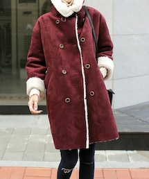 DHOLIC | ハイネックダブルムートンコート(ムートンコート)