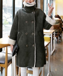 DHOLIC | ハイネックダブルムートンコート(ムートンコート)