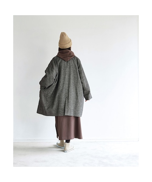 Sunny clouds（サニークラウズ）の「サニークラウズ kazumiさんのゆるすぎないワンピース〈レディース〉（レディースファッション > ワンピース・チュニック > ワンピース・レディース・ブラウン・（身幅66/総丈122cm）/（身幅59/総丈120cm）/（身幅62/総丈120cm）/（身幅59/総丈126cm）/（身幅56/総丈120cm）/（身幅56/総丈114cm）/（身幅56/総丈126cm））」の11枚目の写真