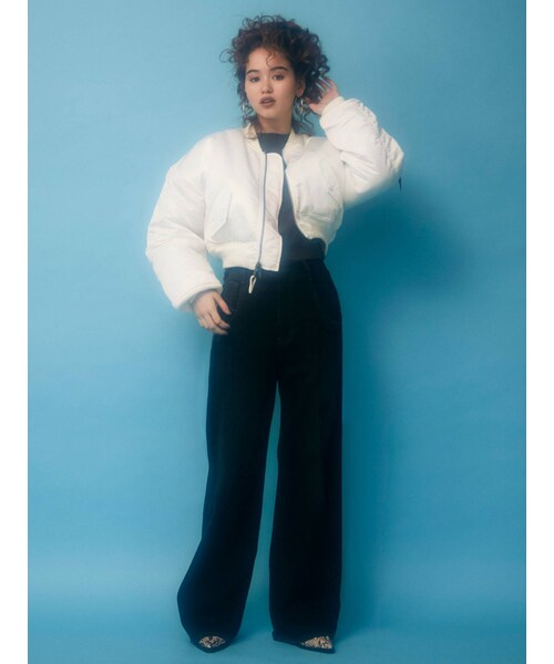 EMODA（エモダ）の「【ALPHA×EMODA】ドロップショルダーMA-1（ブルゾン  