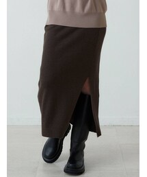 LAGUNAMOON | 【WEB限定】スリットロングニットスカート(スカート)