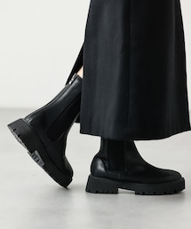 OUVRAGE CLASSE | フェイクレザーサイドゴアブーツ(その他シューズ)