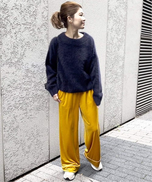 スピックアンドスパン　ベロアイージーパンツ　完売 Spick & Span（スピックアンドスパン）の「ストレッチベロア