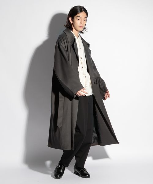 HARE（ハレ）の「セットアップ ウールギャバジンオーバーコート（ジャケット/アウター・メンズ・ブラック09/グリーン系その他70・S/M）」の9枚目の写真