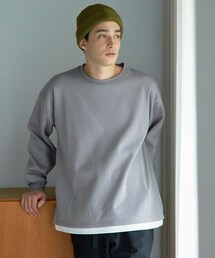 LAKOLE（ラコレ）の「裏起毛レイヤードプルオーバー（トップス・メンズ）」
