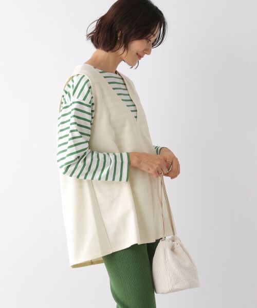 LEPSIM(レプシィム)の「Vネックプルオーバーベスト(トップス・レディース・キナリ08/モカ53・FREE SIZE)」の1枚目の写真