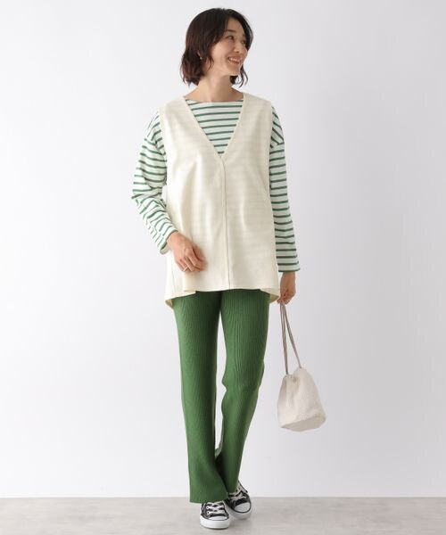 LEPSIM(レプシィム)の「Vネックプルオーバーベスト(トップス・レディース・キナリ08/モカ53・FREE SIZE)」の3枚目の写真