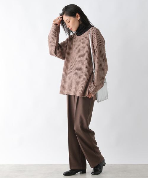 LEPSIM（レプシィム）の「フライスインナータートル（トップス・レディース・オフホワイト05/ブラック09/グレージュ13/キャメル53/グリーン73・FREE SIZE）」の12枚目の写真