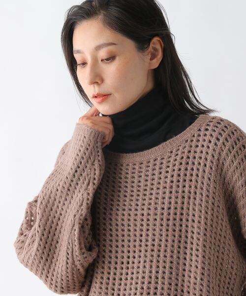 LEPSIM（レプシィム）の「フライスインナータートル（トップス・レディース・オフホワイト05/ブラック09/グレージュ13/キャメル53/グリーン73・FREE SIZE）」の14枚目の写真