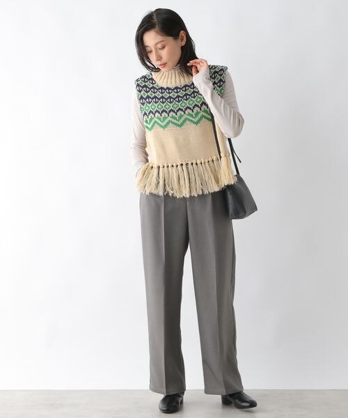 LEPSIM（レプシィム）の「フライスインナータートル（トップス・レディース・オフホワイト05/ブラック09/グレージュ13/キャメル53/グリーン73・FREE SIZE）」の22枚目の写真