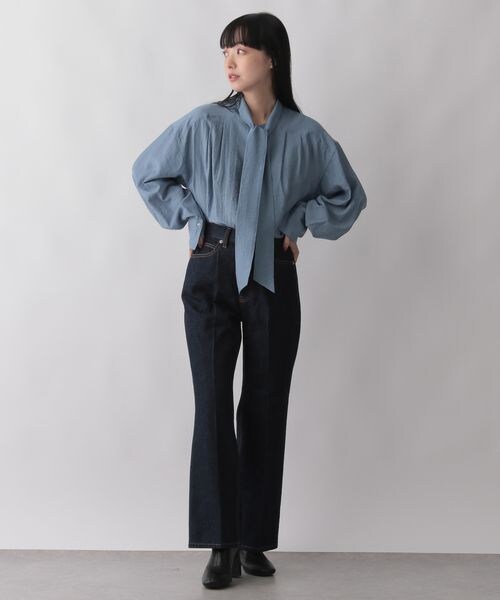 LOWRYS FARM（ローリーズファーム）の「ボウタイブラウス（トップス・レディース・アイボリー08/グレー18/ブルー85・F）」の9枚目の写真