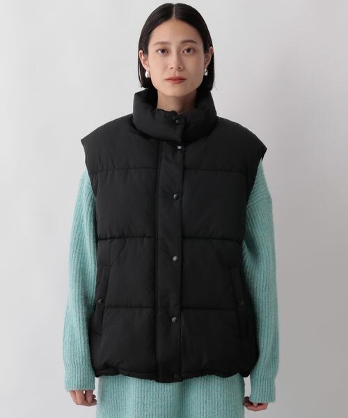 LOWRYS FARM（ローリーズファーム）の「エアサーマルスタンドベスト（ジャケット/アウター・レディース・アイボリー08/ブラック09・F）」の9枚目の写真