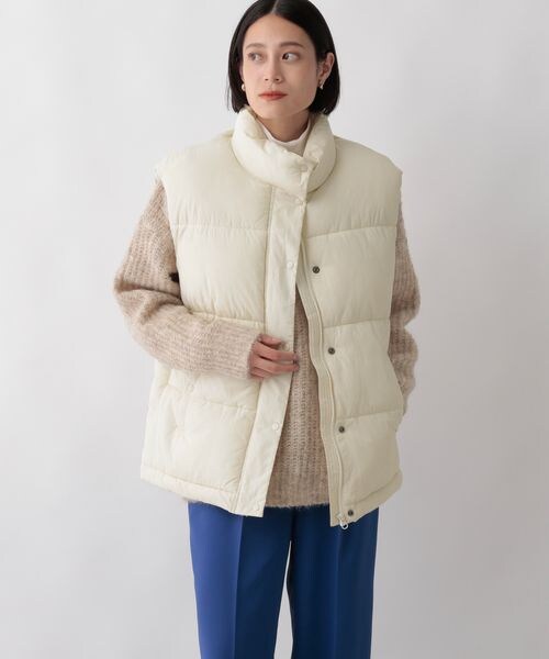 LOWRYS FARM（ローリーズファーム）の「エアサーマルスタンドベスト（ジャケット/アウター・レディース・アイボリー08/ブラック09・F）」の4枚目の写真