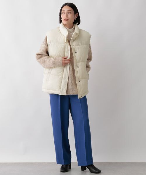 LOWRYS FARM（ローリーズファーム）の「エアサーマルスタンドベスト（ジャケット/アウター・レディース・アイボリー08/ブラック09・F）」の3枚目の写真