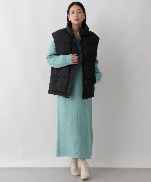 LOWRYS FARM（ローリーズファーム）の「エアサーマルスタンドベスト（ジャケット/アウター・レディース・アイボリー08/ブラック09・F）」の6枚目の写真