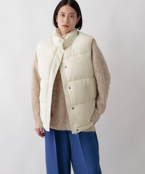 LOWRYS FARM（ローリーズファーム）の「エアサーマルスタンドベスト（ジャケット/アウター・レディース・アイボリー08/ブラック09・F）」の5枚目の写真