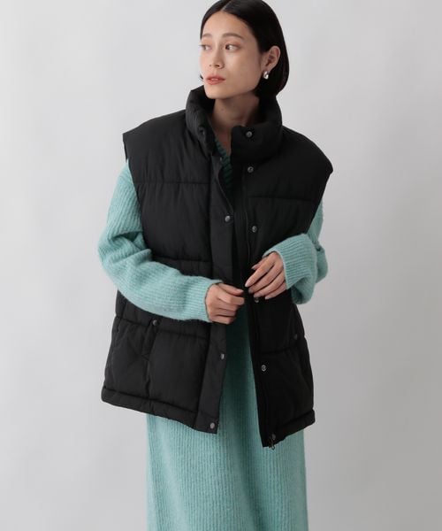 LOWRYS FARM（ローリーズファーム）の「エアサーマルスタンドベスト（ジャケット/アウター・レディース・アイボリー08/ブラック09・F）」の7枚目の写真