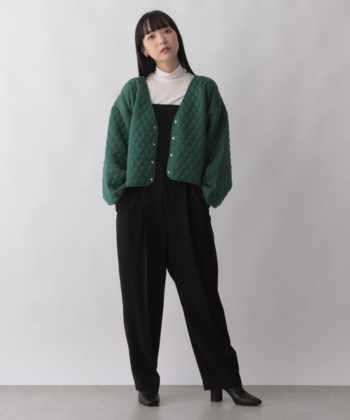 LOWRYS FARM(ローリーズファーム)の「キルトカーディガン(トップス・レディース・ホワイト05/ブラック09/グリーン75・F)」の9枚目の写真