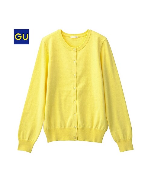 GU（ジーユー）の「（GU）クルーネックカーディガン（長袖）（WOMEN ⁄ パーカ・カーディガン・レディース・NAVY/BLACK/BLUE/YELLOW/PURPLE/LIGHT GRAY・S/L/XL/XS/XXL/M）」の6枚目の写真