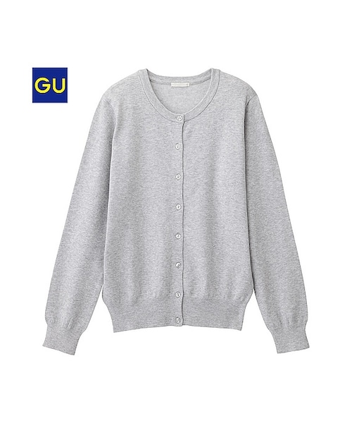 GU（ジーユー）の「（GU）クルーネックカーディガン（長袖）（WOMEN ⁄ パーカ・カーディガン・レディース・NAVY/BLACK/BLUE/YELLOW/PURPLE/LIGHT GRAY・S/L/XL/XS/XXL/M）」の3枚目の写真