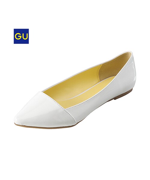 GU(ジーユー)の「(GU)WOMENポインテッドフラットシューズ(WOMEN ⁄ シューズ・レディース・WHITE/PINK/BLACK・M/S/L)」の1枚目の写真