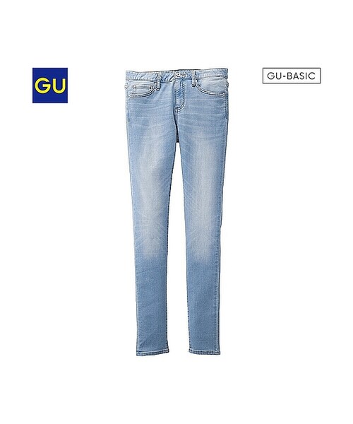 GU(ジーユー)の「(GU)デニムルックスキニーパンツ(WOMEN ⁄ ジーンズ・レディース・BLUE・M/S/XL/XS/L/XXL)」の2枚目の写真