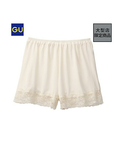 GU（ジーユー）の「（GU）ペチパンツ（WOMEN ⁄ ルームウェア・ルームシューズ・レディース・BLACK/NATURAL・M/L）」の2枚目の写真