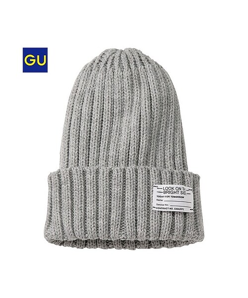 GU(ジーユー)の「(GU)WOMENカラーニットキャップ(WOMEN ⁄ キャップ・ハット・イヤーマフ・グローブ・レディース・BLACK/GRAY/BLUE/PINK/NAVY・-)」の2枚目の写真