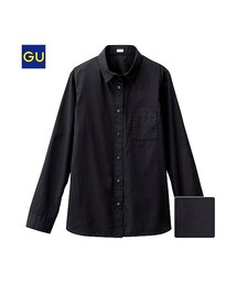 GU | （GU）ウォッシュブロードシャツ（長袖）Ｂ(トップス)