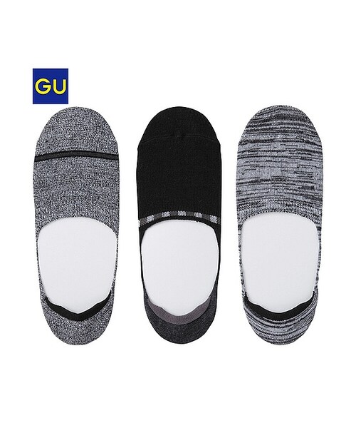 GU(ジーユー)の「(GU)ドライフィールカバーソックス(ライン・3足組)(MEN ⁄ ソックス・レギンス・メンズ・NAVY/OFF WHITE/BLACK・-)」の3枚目の写真