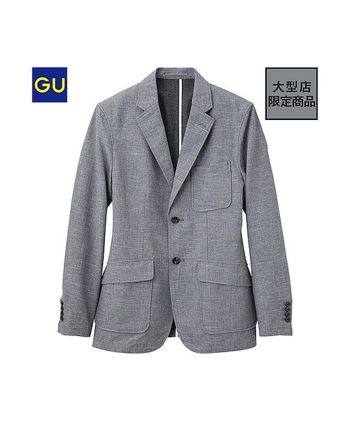 GU(ジーユー)の「(GU)テーラードジャケットA(MEN ⁄ アウター・メンズ・GRAY/BLUE・L/XL/M/S)」の1枚目の写真